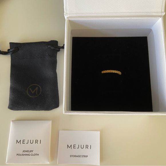 Mejuri Opal Half Eternity Band 14K Yellow Gold Size 7 - Picture 9 of 15